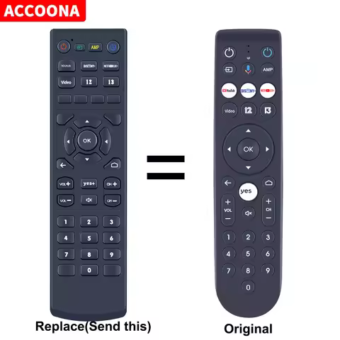 New Voice Remote Control For yes+ Android TV with YouTube Disney Netflix