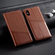 Samsung Galaxy A5 A7 A8 A9 2018 / A750 Fashion Magnetic Flip Adsorption PU Leather Clip wallet Phone Case