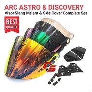 helmet ARC ASTRO  DISCOVERY Helmet Visor Full Siang Malam  Side Cover Complete Set