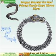 Dragon Bracelet For Men Silver Dragon Head Bracelet