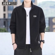 JEEP SPIRIT เสื้อกันหนาวขนแกะเสื้อชั้นใน2023แจ็กเก็ตหนังแกะฤดูหนาวของแจ็คเก็ตผู้ชาย