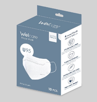Welcare U-95 Face Mask เวลแคร์ หน้ากากอนามัย U95 รูปทรงสามมิติ 3D กล่องบรรจุ 10 ชิ้น