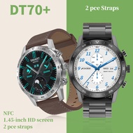 DT70 Plus + Smart Watch 1.45" Screen NFC BT Call Smartwatch Men Digital Wristwatch GPS Tracker Fitness Watches For IOS Android