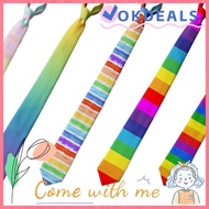 OKDEALS Striped Tie, Colorful Rainbow Shirt Neckties, Fashion Personality Men Accessories Gay