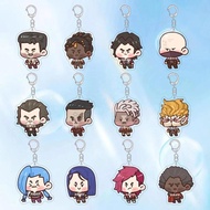Caitlyn Jinx Vi Anime KeyChain Kiramman Ekko Viktor Men Key Chain for Women Kawaii Figure Cosplay Cu