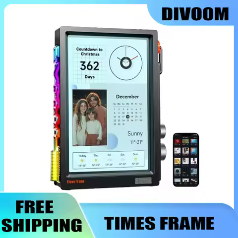Divoom Times Frame 10.1" Smart HD Screen Electronic Photo Frame Desktop Decoration Ornament Office H