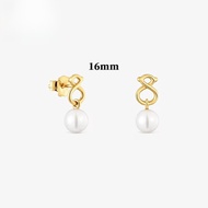 TOUS 9 Kt Gold Earrings With Bear Motif And Cultivated Pearls  Suitable For Women Birthday Gift Vale
