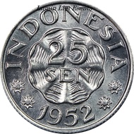 A1450 Per 1 Keping Koin Indonesia 25 Sen Tahun 1952 Laster