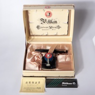 Pelikan M200 W Germany Fountain Pen Steel EF Piston Black Gold Excellent Used