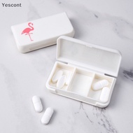 YST  3 Grids Mini Pill Case Plastic Travel Medicine Box Cute Small Tablet Pill Storage Organizer Box Holder Container Dispenser Case YST