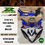 COVERSET Y15 V1/V2 MX KING (40) BLUE YAMAHA Y15 RAPIDO COVERSET STICKER TANAM MOTOR COVERSET