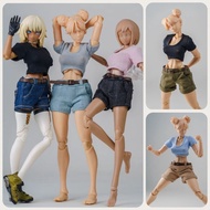 Female action figure short pants 1/12 / Pants 1/12 / Girl Action figure clothes 1/12 Figma Romankey 