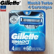 Gillette® Mach3® Turbo™ Razor Blades Refills 2 4 8 10 15 Cartridges ใบมีดโกน ยิลเลตต์ มัคทรี เทอร์โบ