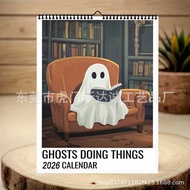 2026 Ghost Calendar, Month Wall Calendar, 2026 Ghost Calendar Cute Ghost Calendar