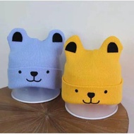 Cute bear character ear baby beanie hat baby boy beanie hat/ boy hat
