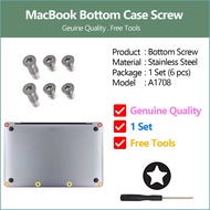 1 Set 6 pcs Stainless Steel Bottom Case Screw for MacBook Pro 13 Late 2016 Mid 2017 A1708