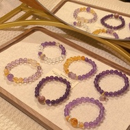 Bracelet Lucky All-Match Original Design High Luxury Amethyst Natural Stone Citrine Natural Crystal 