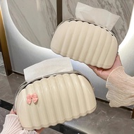Tempat Tisu Kerang Mini Pouch / Tissue Box Kerang Viral / Tempat Tisu Plastik Aesthetic / Kotak Tisu