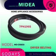 Midea Dryer Belt 7PH1965 |   MD-C8800 Dryer Machine Belt |   Replacement Dryer Accessories