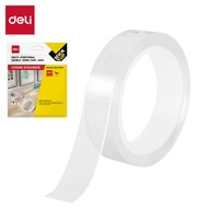 Deli Double-Sided Nano Tape Transparent Waterproof (3m/5m) Strong Adhesive Double Tape Kuat