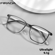 FIRADA Fashion Comfortable Glasses Retro Square TR90 Glasses Luxury Optical Prescription Eyeglass Fr