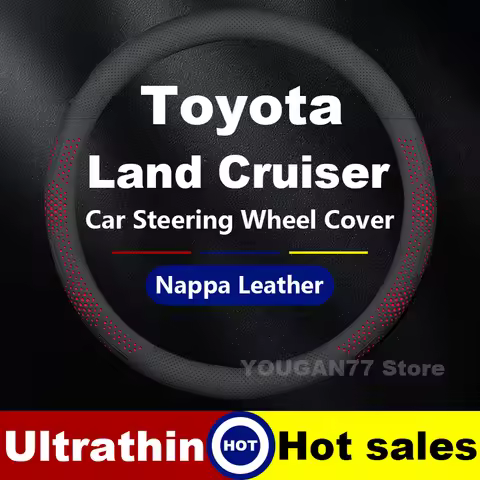 Leather Car Steering Wheel Cover For Toyota Land Cruiser lc250 lc300 2025 Auto interior Toyota Land 