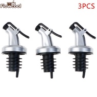 Flowcool 3pcs Stainless Steel  Bottle Stopper Liquor Bottle Pourer Stopper Dispenser  NEW