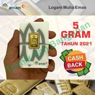 Emas Batangan 5 Gram Antam LM Reinvented atau New Press Thn 2020