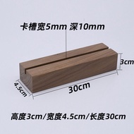 Walnut Wood Desktop Calendar Holder Business Card Stamp Base Square Shape Real Wood Card Holder Note