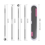 Acne Needle 4-Piece Set Acne Needle Acne Clip Remove Acne Blackhead Tweezers Stainless Steel Blackhe