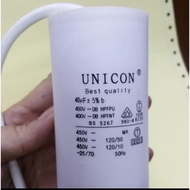 UNICON 40uf 450VAC running capacitor cable type