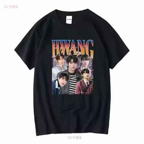 Limited HWANG IN YEOP Retro T Shirt Fans Korean Vintage Actor long or short sleeves vintage Washed C