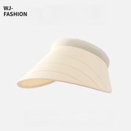 【WJ】หมวกกันน็อกแบบปรับได้หมวกกันแดดที่ว่างเปล่าด้านบน หมวกกันแดด UV ฤดูร้อนสำหรับผู้หญิง หมวกกันแดด