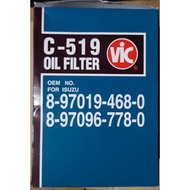 VIC C-519 Oil Filter for Isuzu 4HF1 4HJ1 4HG1 4BE1