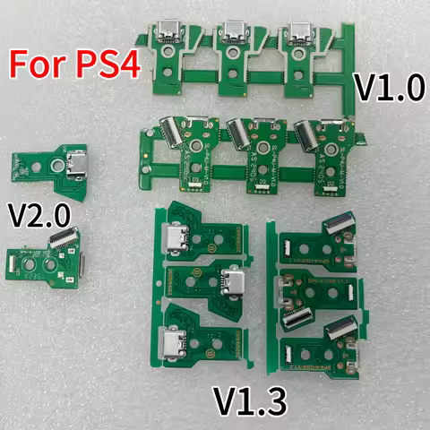 10pcs/lot for PS4 Not Original Gamepad Controller Micro Usb Charging Socket Board 1.0 1.3 2.0