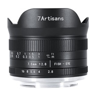 【Excellent】 7artisans 7.5mm f2.8 Mark II APS-C Fisheye Wide-Angle Manual Fixed Lens for Fujifilm FX 