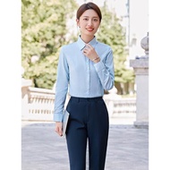 中國郵政工作服女2023新款短袖襯衫儲蓄銀行制服套裝郵局工裝襯衣