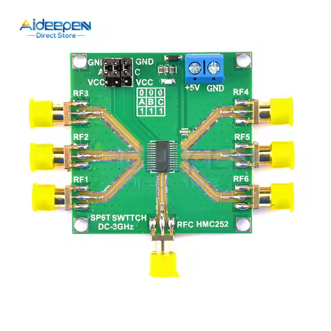 HMC252 HMC252AQS24E DC 3-5V 3GHz SP6T RF Switch with Integrated TTL Decoder for Base Station/WLAN Ap