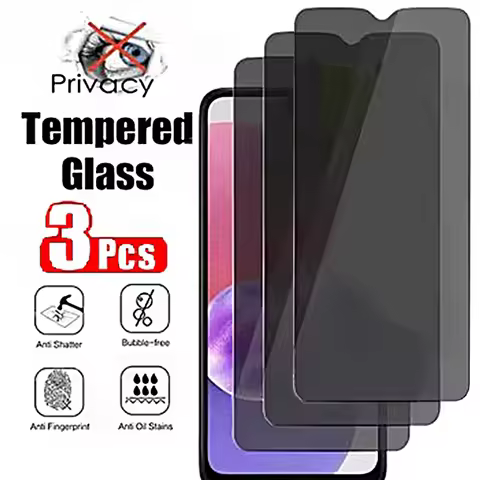 3Pcs Privacy Tempered Glass For Samsung Galaxy A25 A70 A72 M62 F62 A10 A71 5G Full Cover Screen Prot