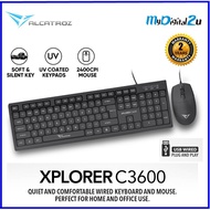 Alcatroz Xplorer C3600 USB Wired Keyboard Mouse Combo
