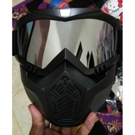 Goggle mask google mask chrome silver retro helmet classic helmet