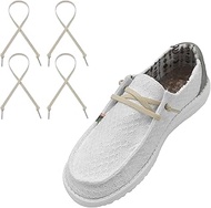 2 Pairs Elastic Flat Shoe Laces Replacement Laces for Hey Dude, Flat Shoelaces,Shoe Strings Replacem