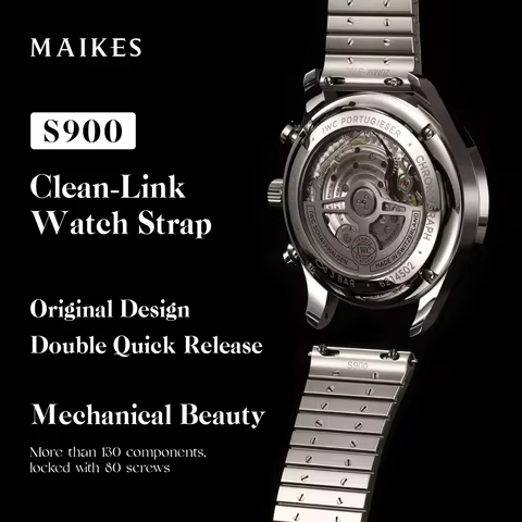 MAIKES Link Bracelet Watch Band 316L Stainless Steel Strap Accessories Quick Release For Blancpain J