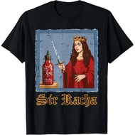 Sir Racha Hot Sos Queen Sriracha Tee Grafik Kasual Kapas Lengan Pendek T-Shirt untuk Lelaki Wanita