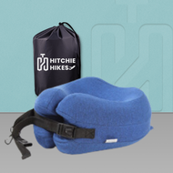 HITCHIE 360 Degree Neck Pillow Memory Foam U Shape For Travel Airplane - Bantal Leher Tengkuk Melanc
