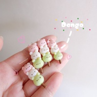 Bear Dango Handmade Keychain Polymer Clay Charm