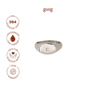 Ellipse Silver Signet Ring