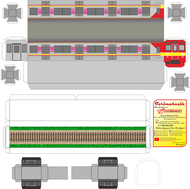 Pola Kertas Papercraft Kereta Commuterline Seri Tokyu