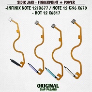 Infinix Note 12i fingerprint Note 12 G96/ Hot 12/ power on off fingerprintOriginal replacement x677 