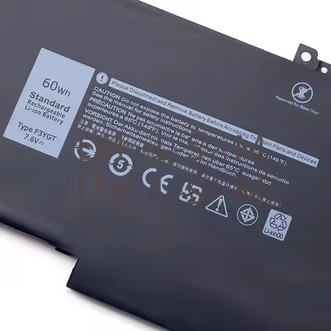 F3 YGT Battery For Dell Latitude 12 7000 7280 7290 13 7380 7390 14 7480 7490 60Wh Y